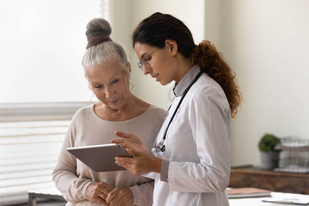 Doctor with patient